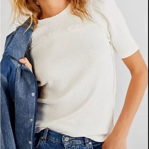 Free People Red Delicious Tee In Ivory - Picture 1 of 5